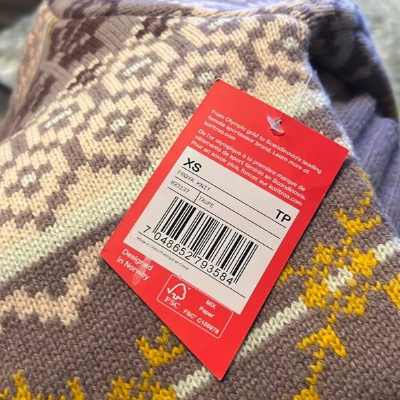 NEW🎿 Kari Traa Froya Knit Top - Wool, Long Sleeve in TAUPE XS - Picture 7 of 11